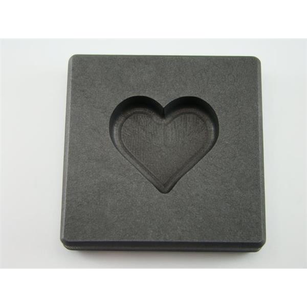 1.25 Heart Mold 2 Oz Valentines Day Heart Gold High Density Graphite Mold 1 Oz Silver Necklace