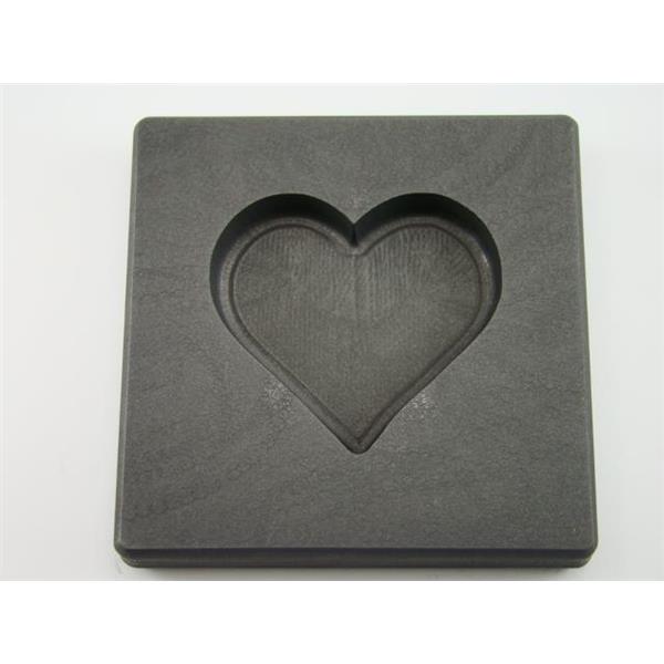 1.75 Heart Mold Valentines Day Heart 5 Oz Gold High Density Graphite Mold 3 Oz Silver Necklace