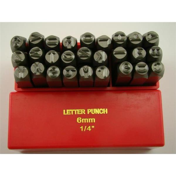 9416ls27 0.25 In. 27 A-z Letter Punch Stamp Set Hardned 40 Crv Steel 64 Hrc Heavy Duty