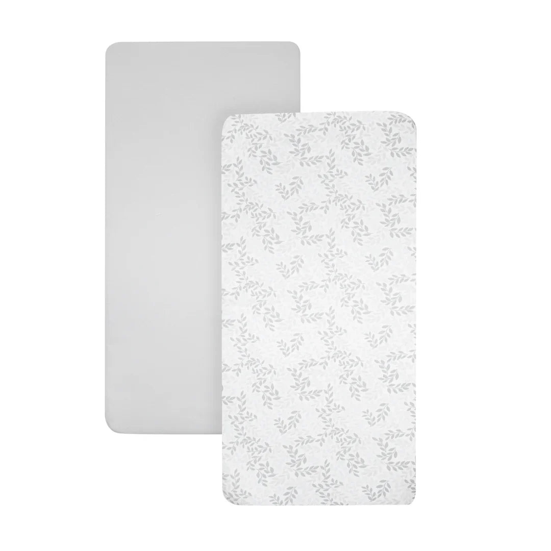 SHN-CSL-LEAF  Air Lite Crib Fitted Sheets | 100% Soft Cotton Bedding