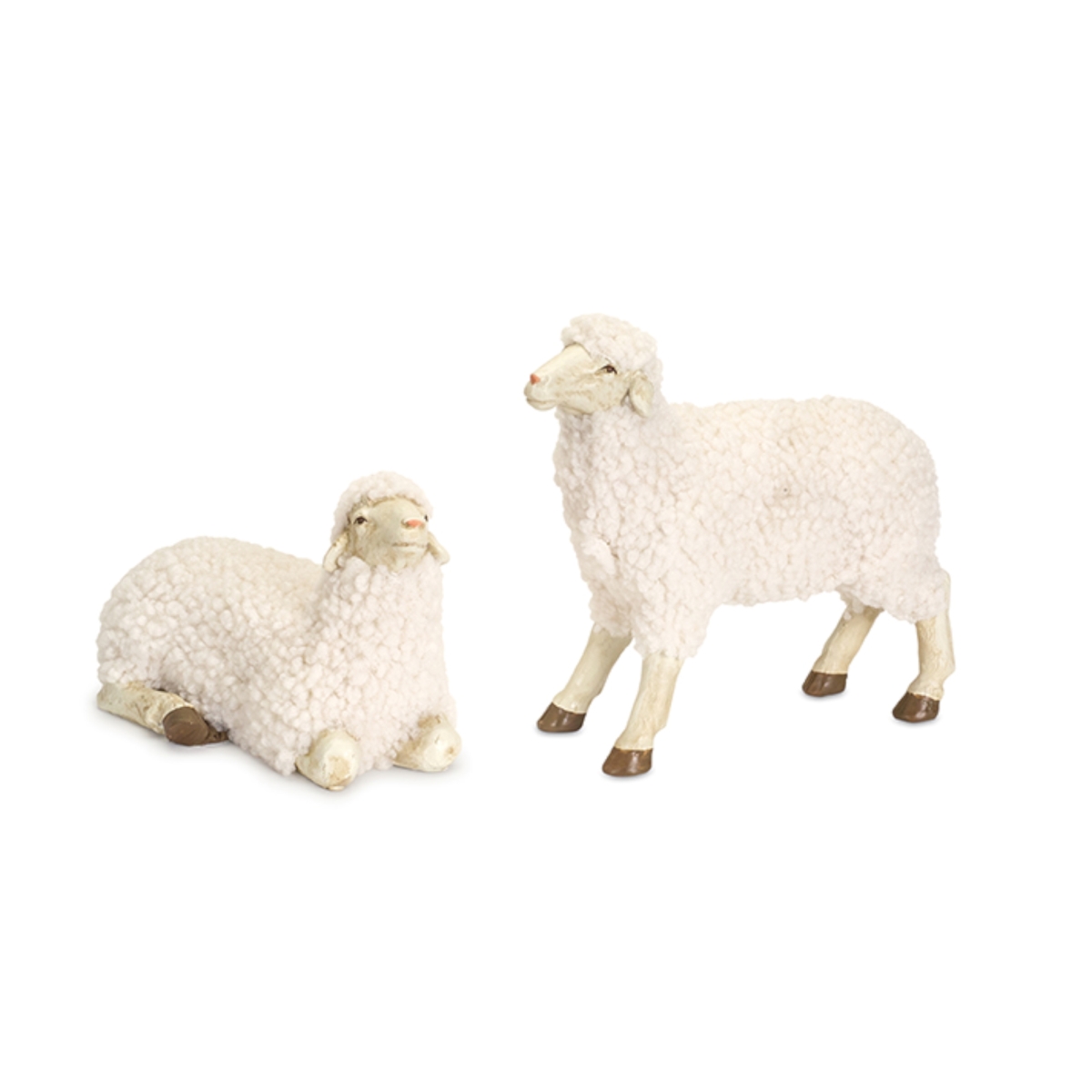 72576ds 4.75 X 7.5 In. Sheep Resin, White - Set Of 4