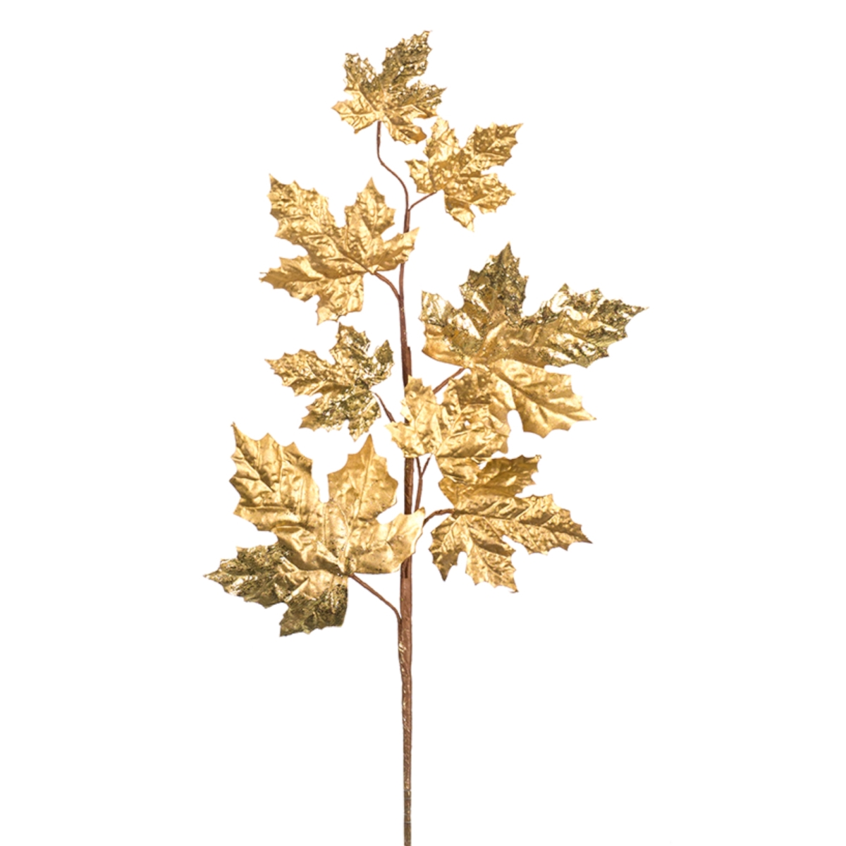 72665ds 28 X 1 In. Polyester Maple Leaf Spray, Gold & Brown - Set Of 12