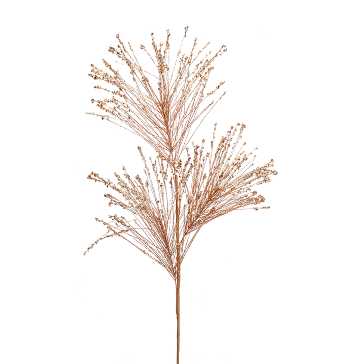 72680ds 30.5 X 6 In. Plastic Pine With Sequin Spray, Copper - Set Of 12