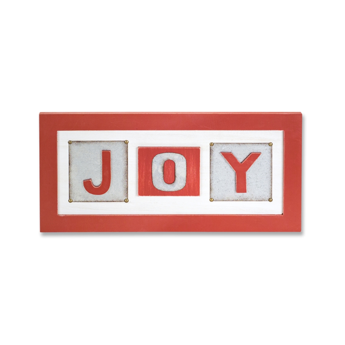 73186ds 10.5 X 21.5 In. Mdf Joy Frame, Red & White - Set Of 2