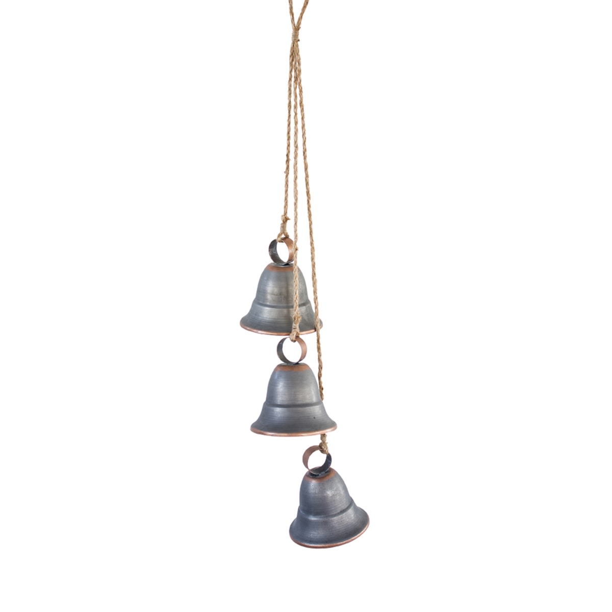 UPC 746427733663 product image for Melrose International 73366DS 14.5 in. Metal & Twine 3 Bells on Rope Platinum &  | upcitemdb.com