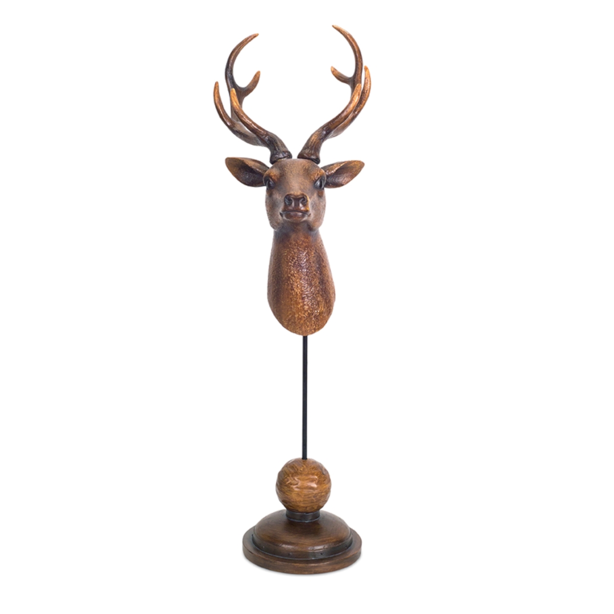 73530ds 24.5 X 10.75 In. Resin Deer Bust Novelty Toys, Brown