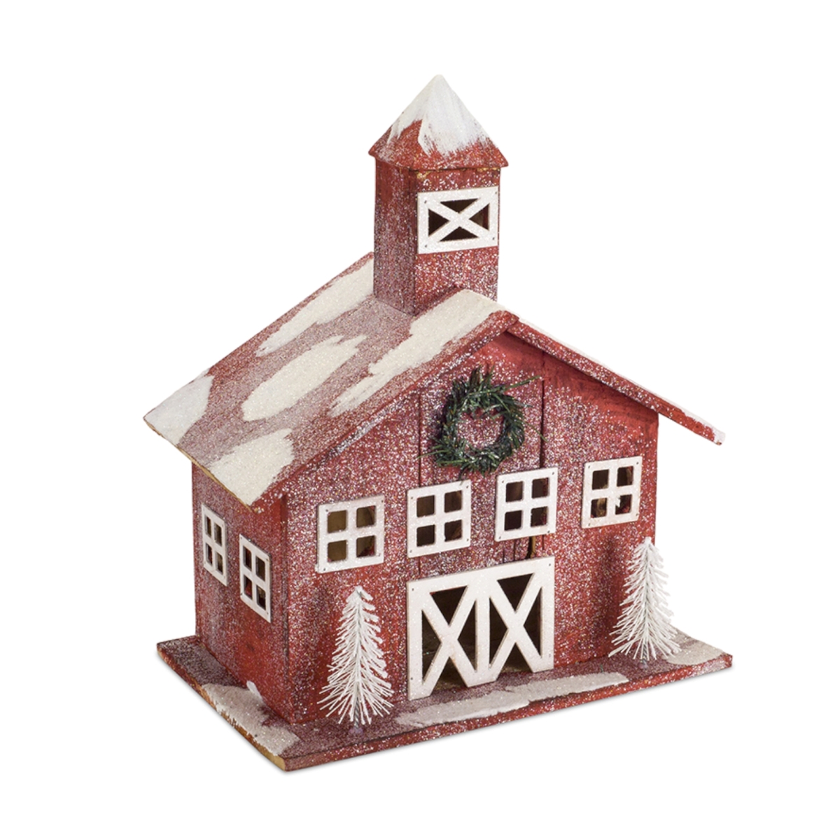 73551ds 17.5 X 9.5 In. Large Barn, White & Red