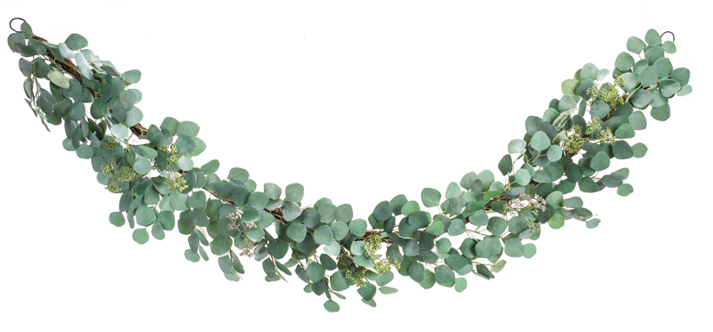 UPC 746427702324 product image for 70232 72 in. Polyester & Plastic Eucalyptus Garland, Green & Brown - Set of  | upcitemdb.com