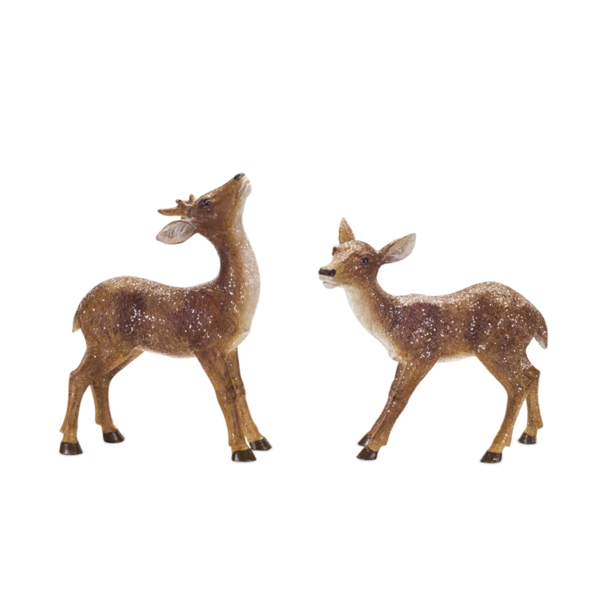UPC 746427767903 product image for 76790DS 8 x 9.5 in. Resin Deer - Brown & White, Set of 2 | upcitemdb.com