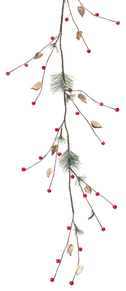 UPC 746427764452 product image for 76445DS 5 ft. Plastic Pine & Berry Garland - Set of 6 | upcitemdb.com