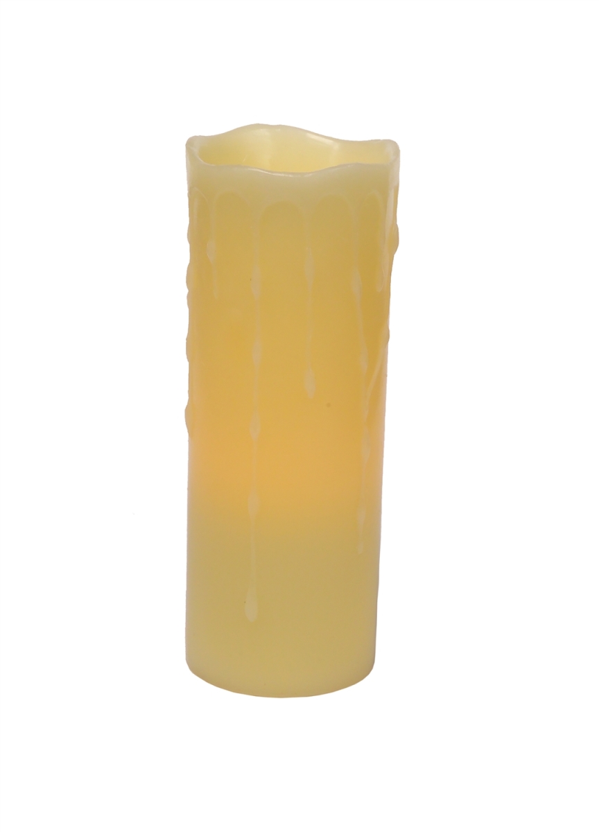 UPC 746427386029 product image for 38602DS 8 x 3 in. Wax & Plastic LED Wax Dripping Pillar Candle, Set of 3 | upcitemdb.com