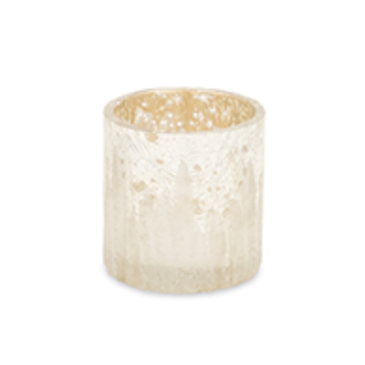 72086ds 2.75 X 2.75 In. Glass Votive Holder, Silver & White - Set Of 6
