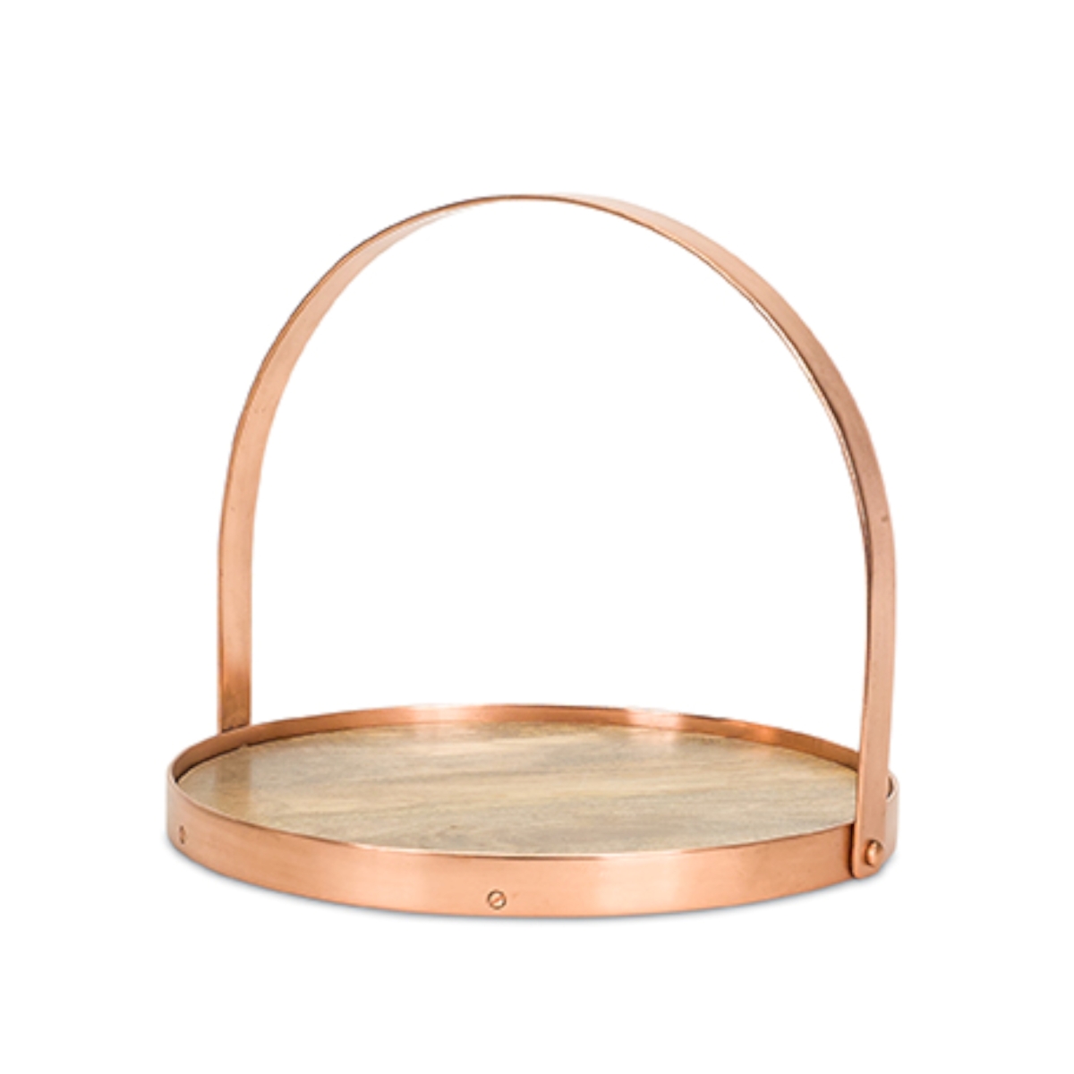 UPC 746427721059 product image for Melrose International 72105DS 11.5 in. Wood & Iron Tray Brown & Pink | upcitemdb.com