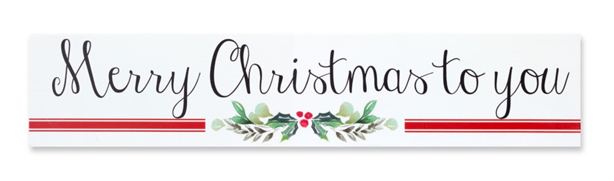 UPC 746427809573 product image for 80957DS 5 x 23.75 in. MDF Merry Christmas Plaque, White - Set of 2 | upcitemdb.com