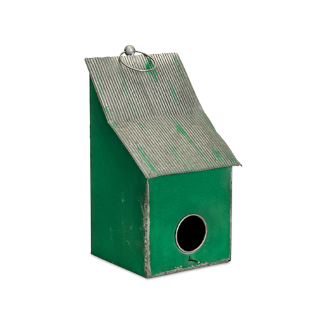 UPC 746427722353 product image for 72235DS 17 x 8.5 in. Metal Birdhouse, Green & Tin - Set of 2 | upcitemdb.com