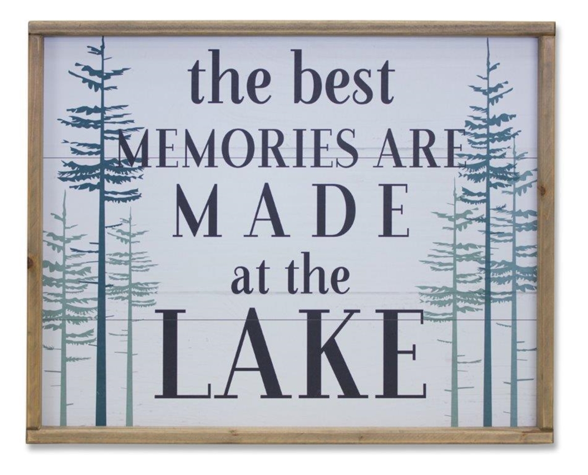 UPC 746427823135 product image for 82313 23.5 x 19 in. Lake Plaque, White, Green & Black - MDF & Wood | upcitemdb.com