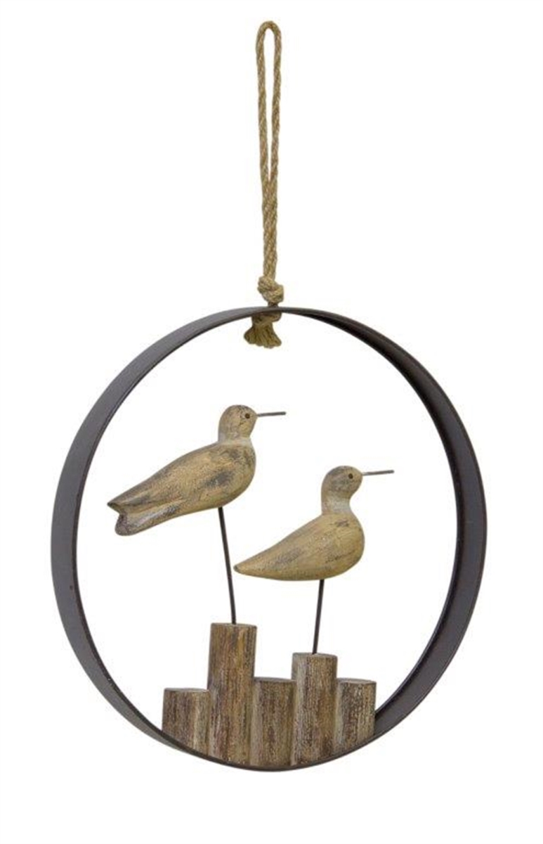 UPC 746427823371 product image for 82337DS 9.75 in. Wood & Metal Sea Gull Plaque, Brown & Cream - Set of 4 | upcitemdb.com