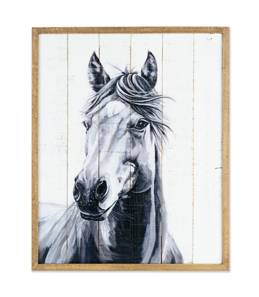 UPC 746427827164 product image for 82716DS 22.25 x 18 in. Wood Horse Plaque - Brown, White & Black | upcitemdb.com