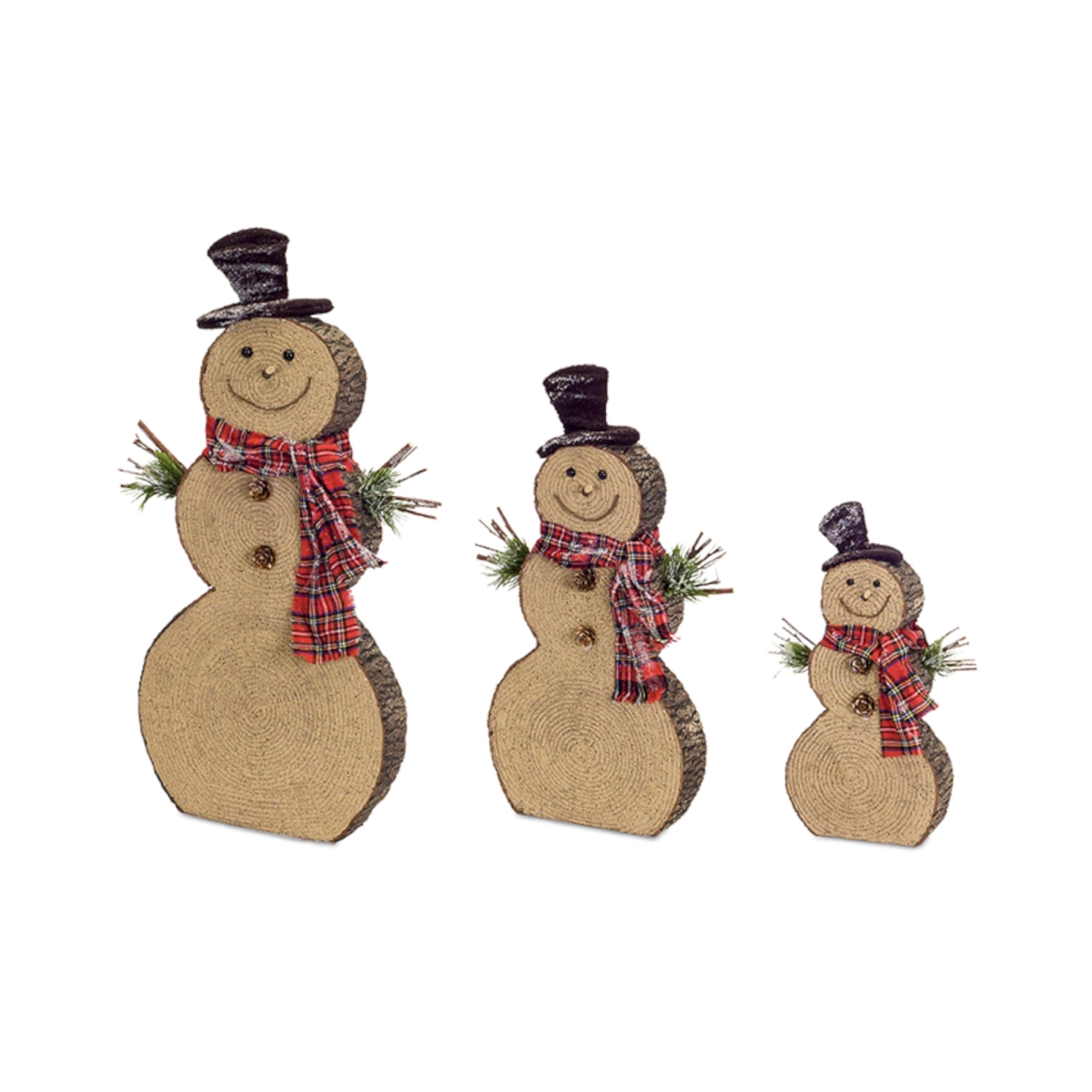 UPC 746427724623 product image for 72462DS 11.5 x 16 x 20.5 in. Foam Snowman, Brown & Red - Set of 3 | upcitemdb.com
