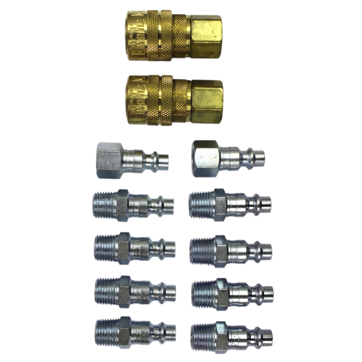 0.25 In. Npt M Style Coupler & Plug Kit - 12 Pieces