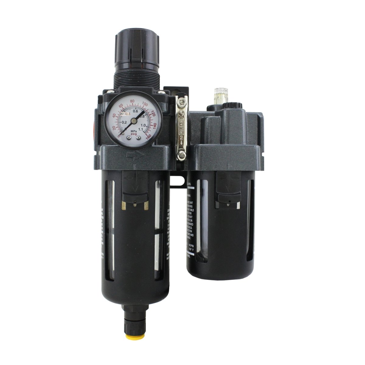 0.37 In. Npt Polycarbonate Frl Air Filter Regulator With Lubricator