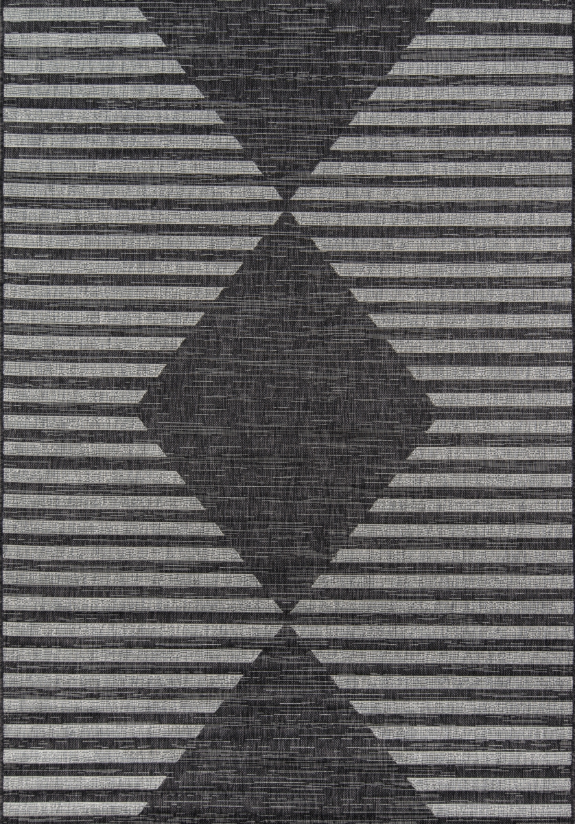 Villavi-07chr3b57 3 Ft. 11 In. X 5 Ft. 7 In. Villa-07 Rectangle Area Rug - Charcoal