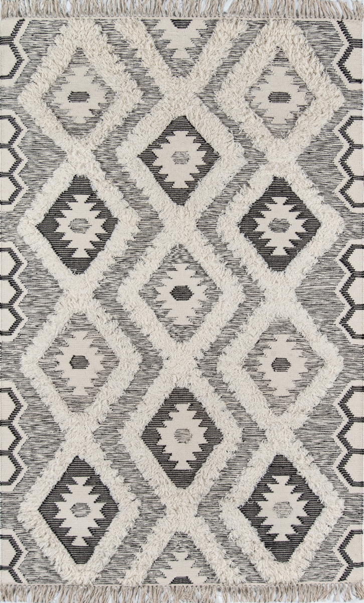 Indioind-5blk237a 2 Ft. 3 In. X 7 Ft. 10 In. Indio-5 Hand Loomed Runner Rug - Black
