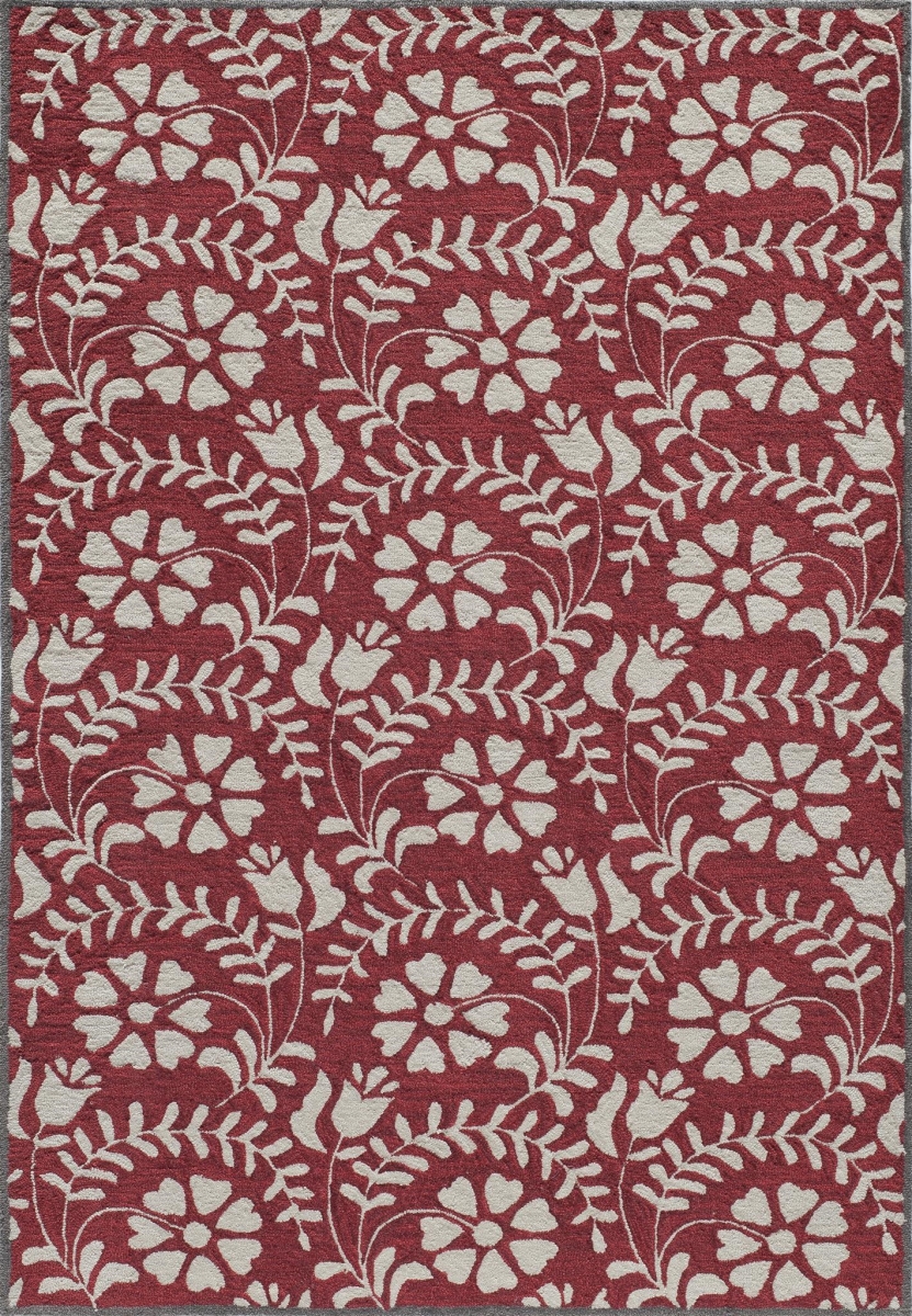 Havanhv-10red3959 Havana Chinese Hand Tufted Area Rug, Red - 3 Ft. 9 In. X 5 Ft. 9 In.