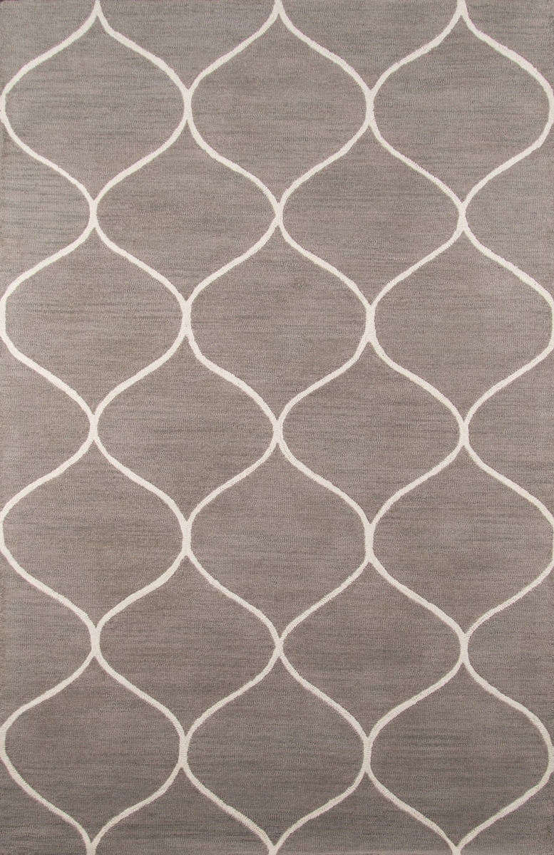 Newponp-10gry2380 Newport Indian Hand Tufted Area Rug, Grey - 2 Ft. 3 In. X 8 Ft.
