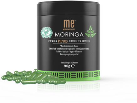 Mocam090e Moringa Premium Prubio Leaf Powder Capsules - 200 Capsules