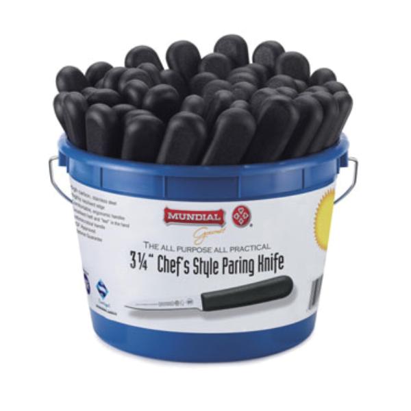 5601BKT 3.25 in. Professional 5600 Chefs Style Paring Knife, Black - 48 Piece