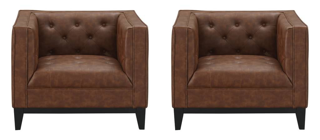 UPC 704817010275 product image for Manhattan Comfort 2-221HL7 Cadman Camal PU Leather Armchairs - 2 Piece | upcitemdb.com