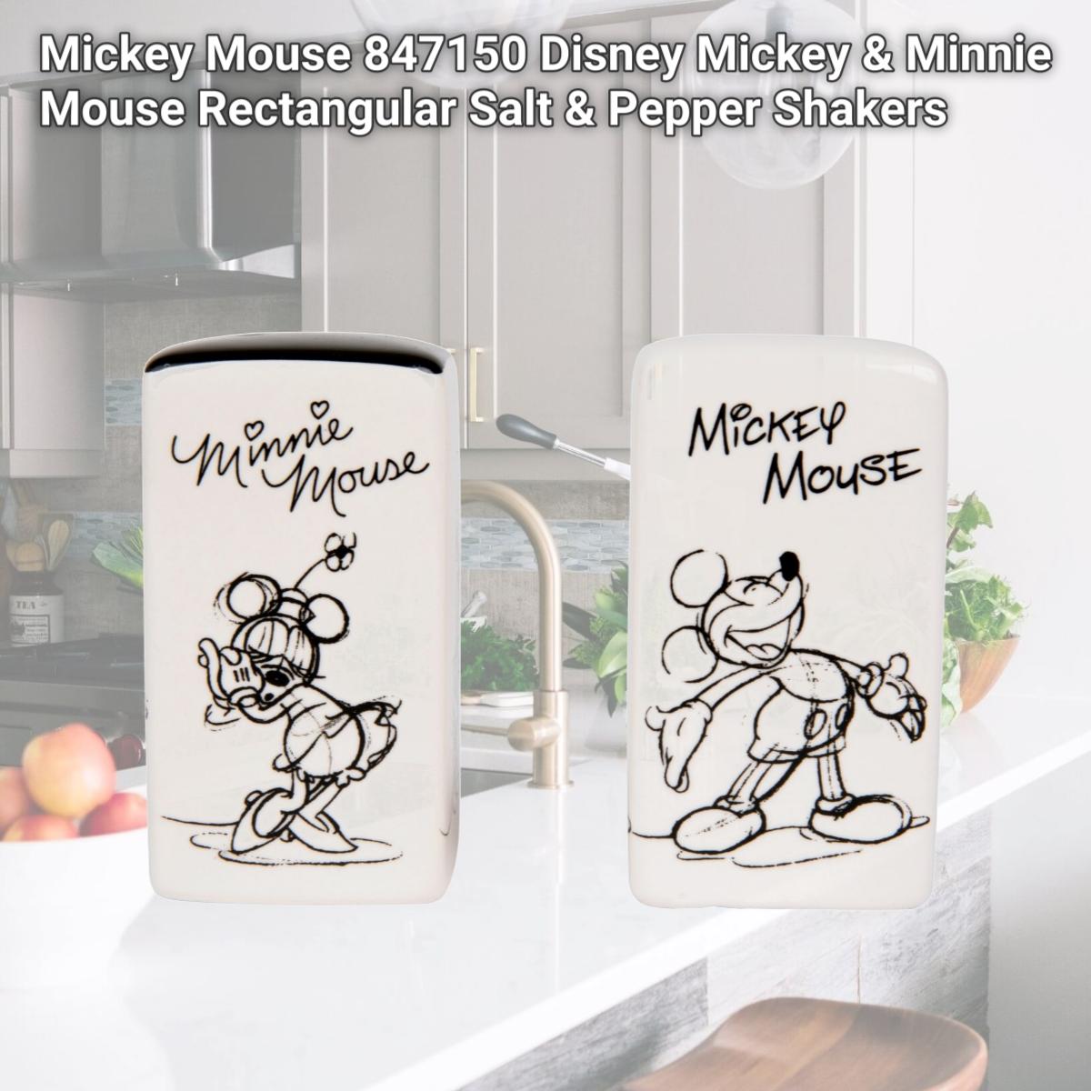 Picture of Mickey Mouse 847150 Disney Mickey & Minnie Mouse Rectangular Salt & Pepper Shakers