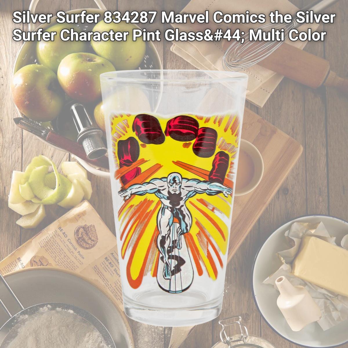 Picture of Silver Surfer 834287 Marvel Comics the Silver Surfer Character Pint Glass, Multi Color
