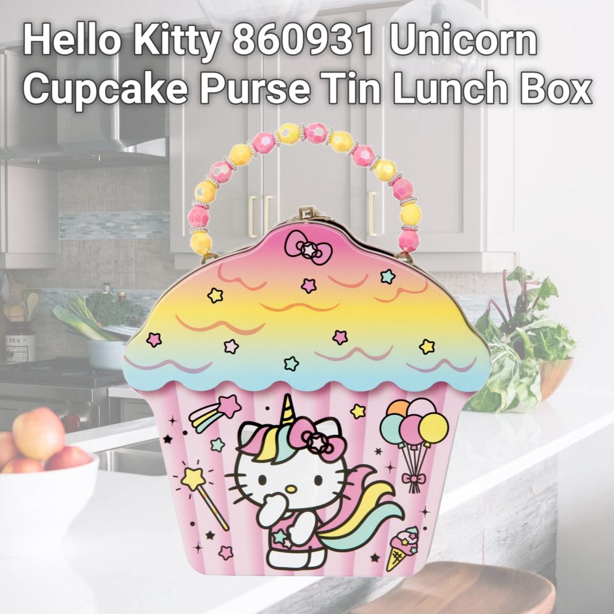 Picture of Hello Kitty 860931 Unicorn Cupcake Purse Tin Lunch Box