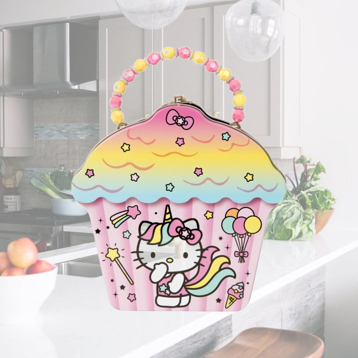 Picture of Hello Kitty 860931 Unicorn Cupcake Purse Tin Lunch Box