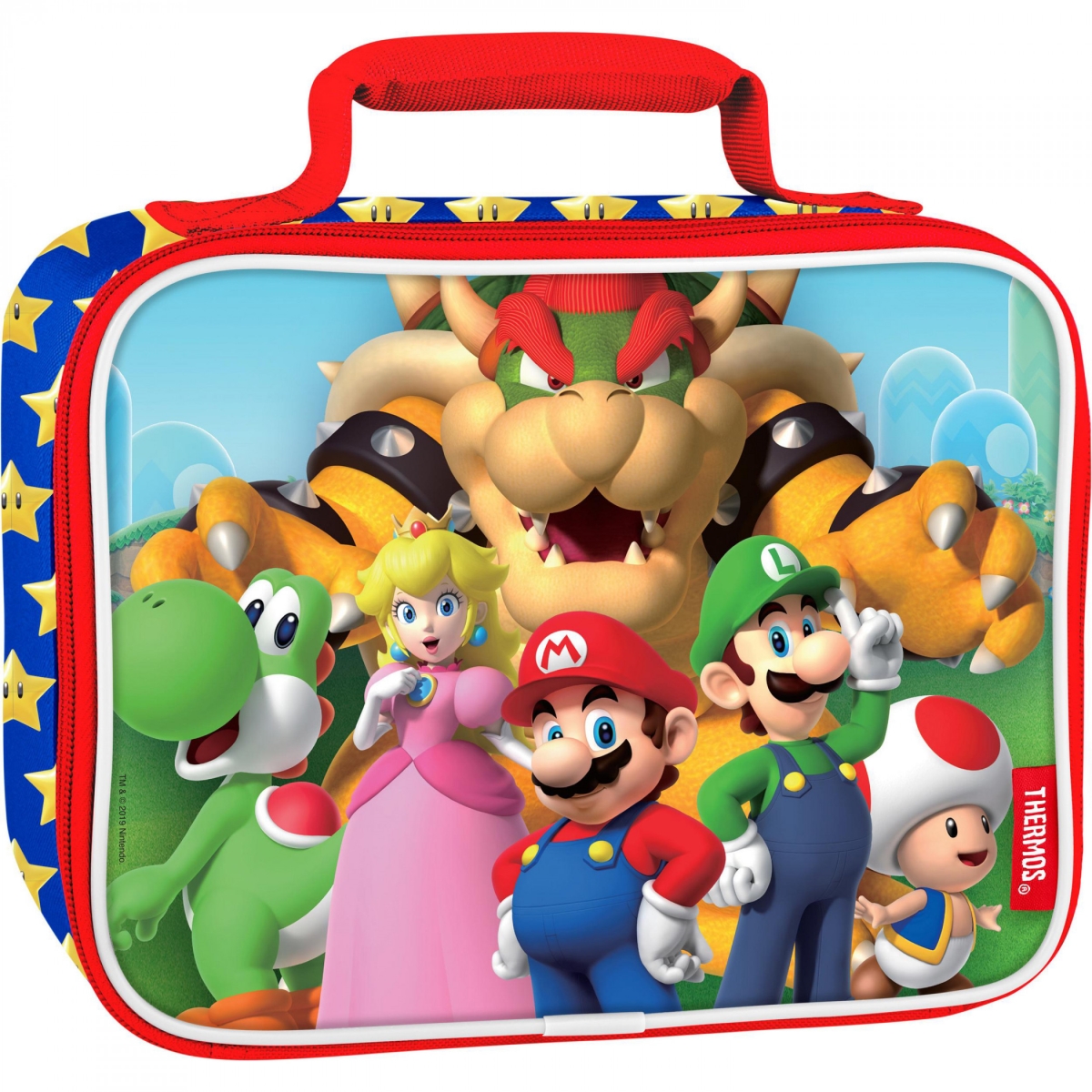 UPC 041205732082 product image for 860346  Towering Bowser Thermos Insulated Lunch Box, Blue & Red | upcitemdb.com