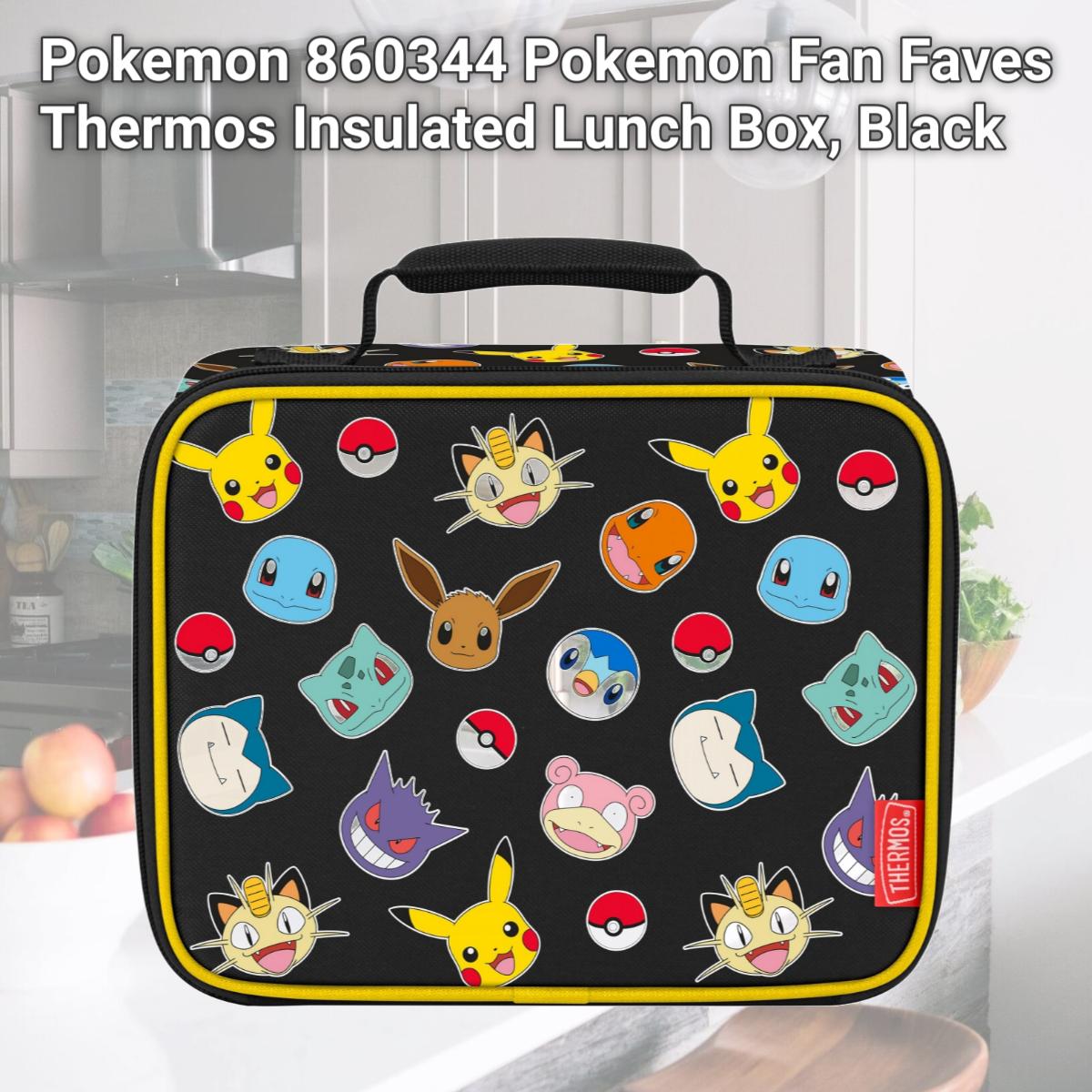 Picture of Pokemon 860344 Pokemon Fan Faves Thermos Insulated Lunch Box, Black