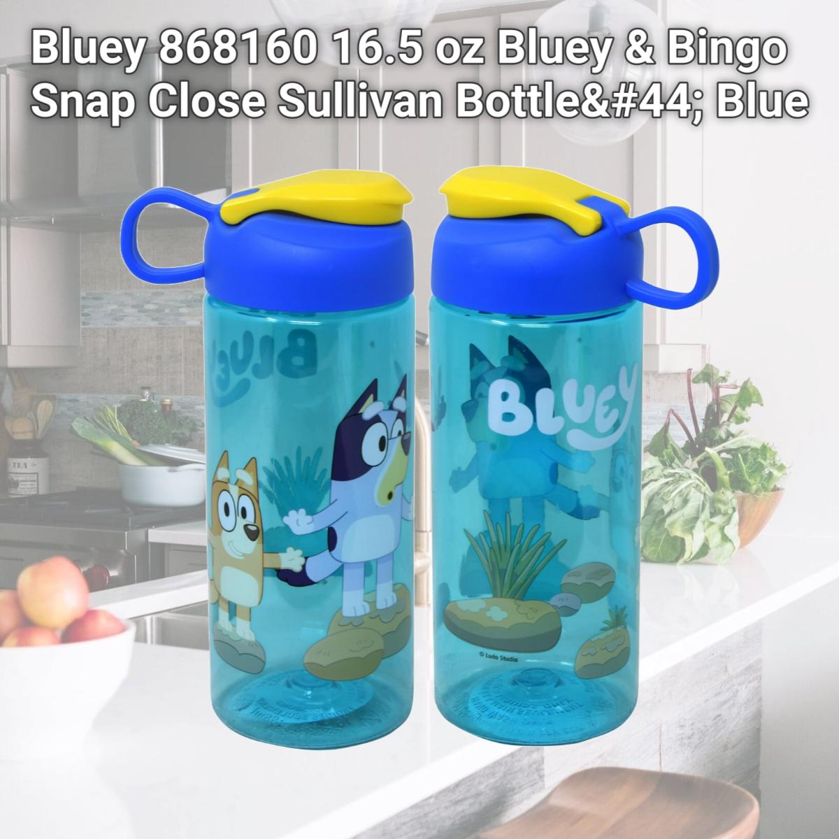 Picture of Bluey 868160 16.5 oz Bluey & Bingo Snap Close Sullivan Bottle, Blue