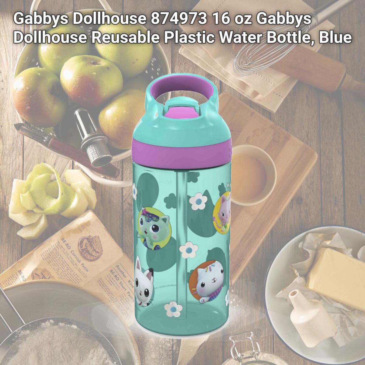 Picture of Gabbys Dollhouse 874973 16 oz Gabbys Dollhouse Reusable Plastic Water Bottle, Blue