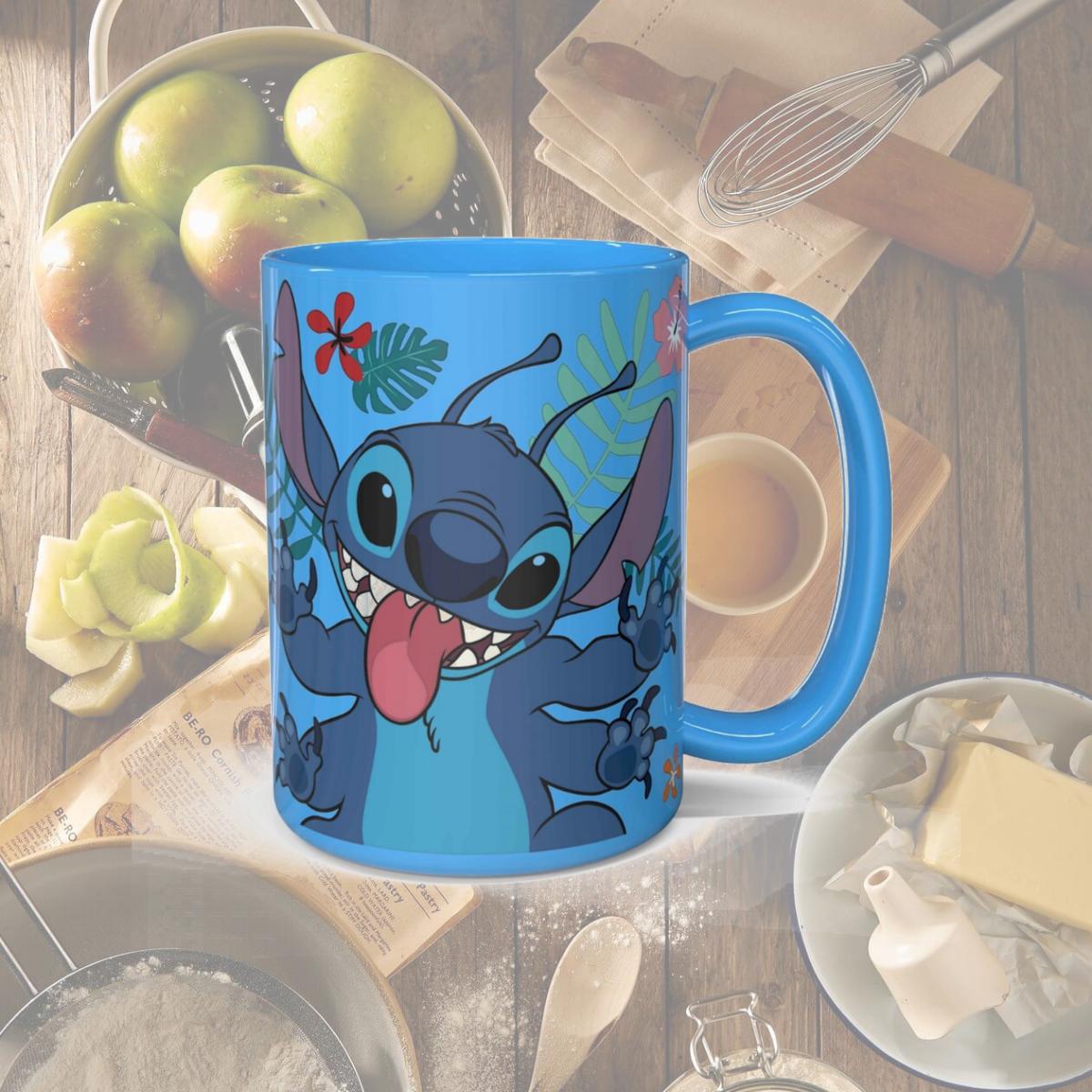 Picture of Lilo & Stitch 875727 15 oz Lilo & Stitch Weird But Cute Ceramic Mug, Blue
