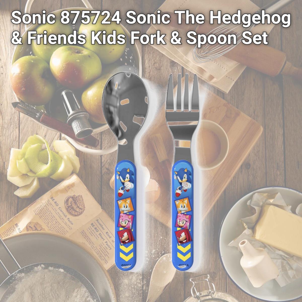 Picture of Sonic 875724 Sonic The Hedgehog & Friends Kids Fork & Spoon Set