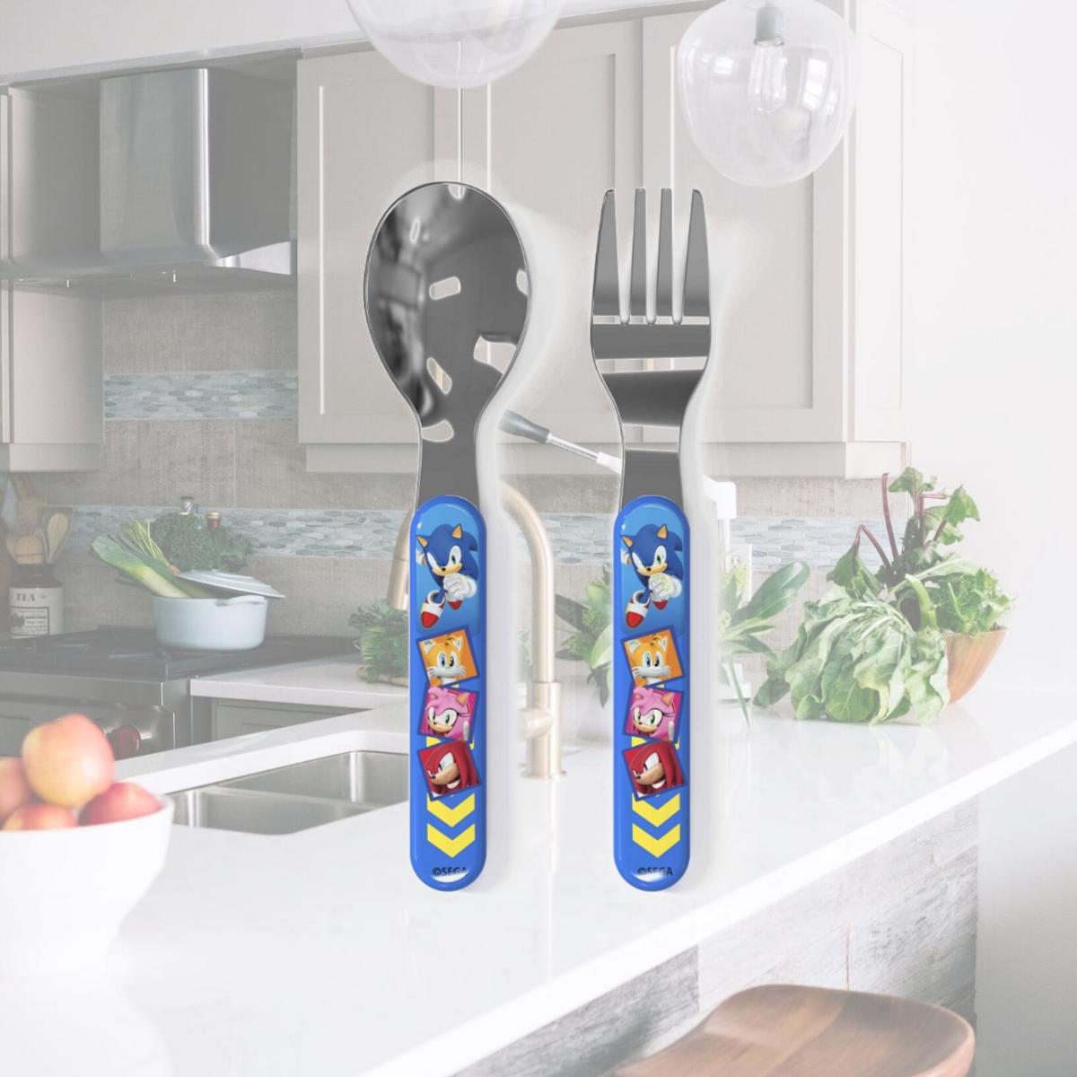 Picture of Sonic 875724 Sonic The Hedgehog & Friends Kids Fork & Spoon Set