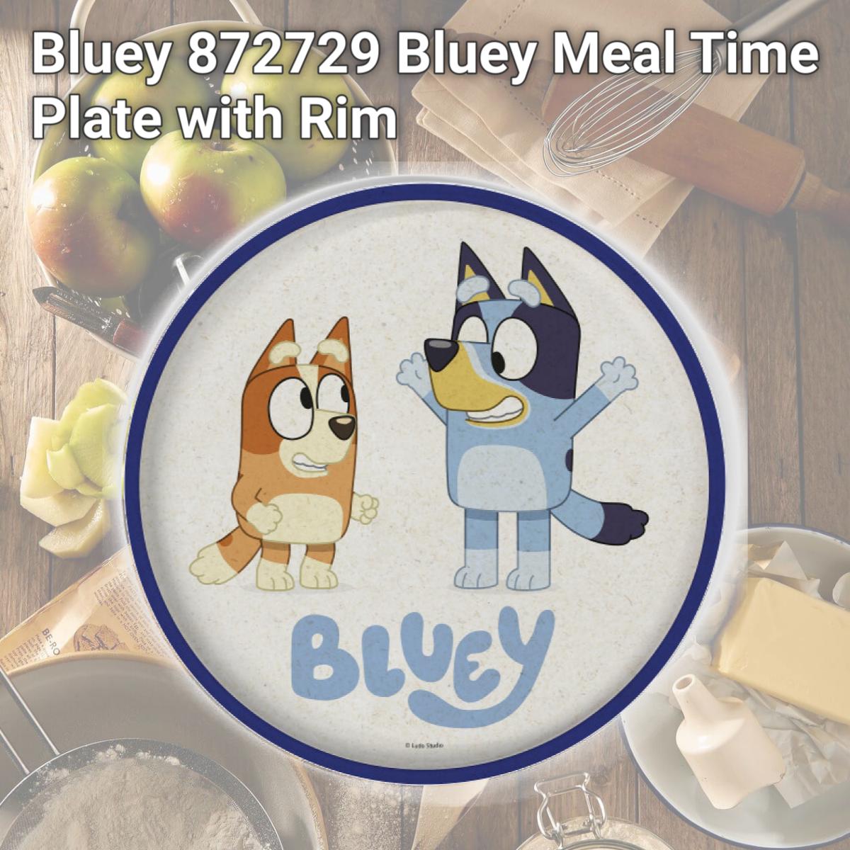 Picture of Bluey 872729 Bluey Meal Time Plate with Rim