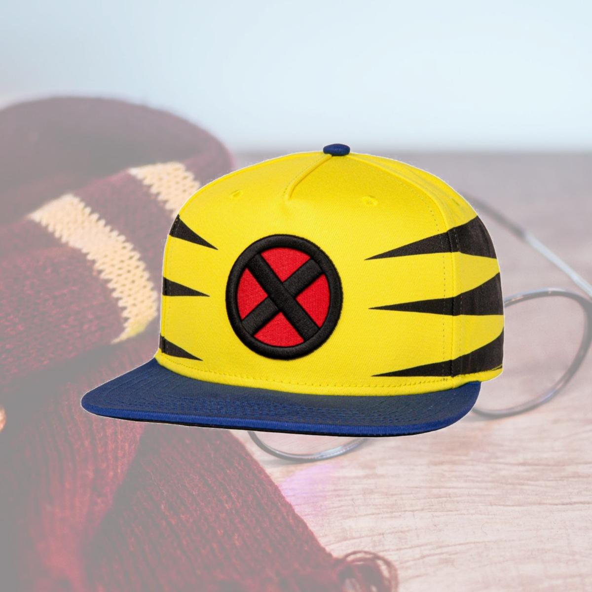 Picture of X-Men 869323 X-Men Wolverine Under Bill Art Flat Brim Hat&#44; Yellow & Black