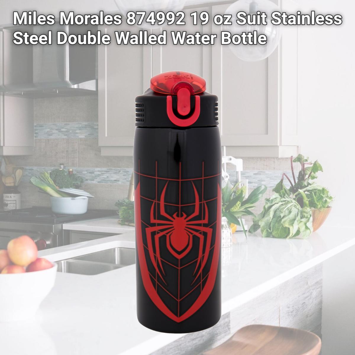 Picture of Miles Morales 874992 19 oz Suit Stainless Steel Double Walled Water Bottle