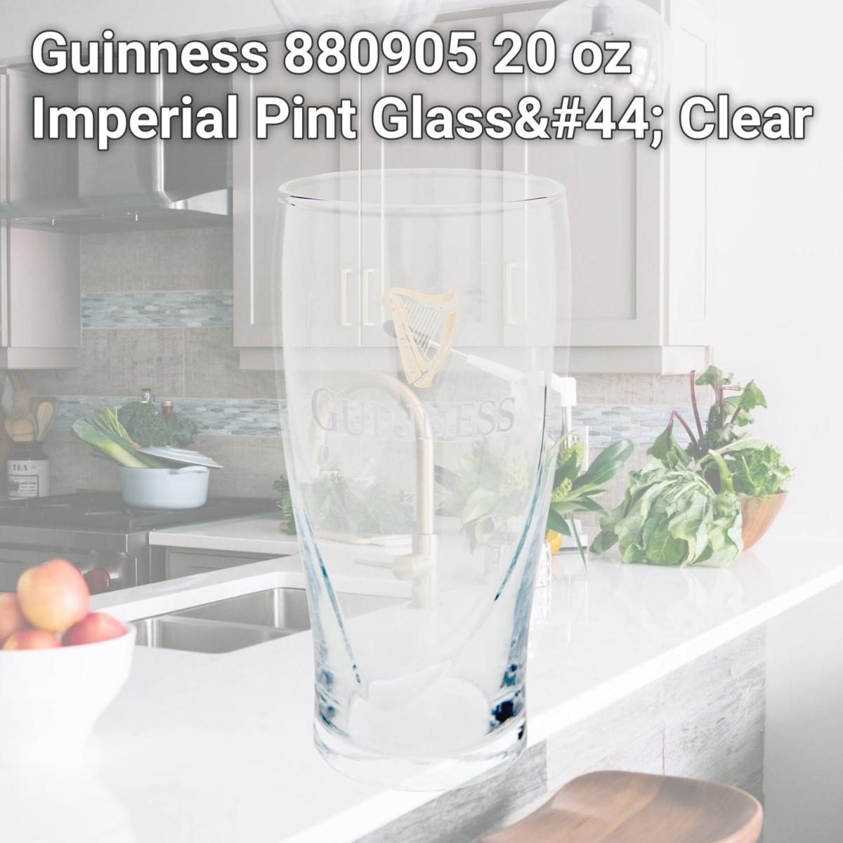 Picture of Guinness 880905 20 oz Imperial Pint Glass, Clear