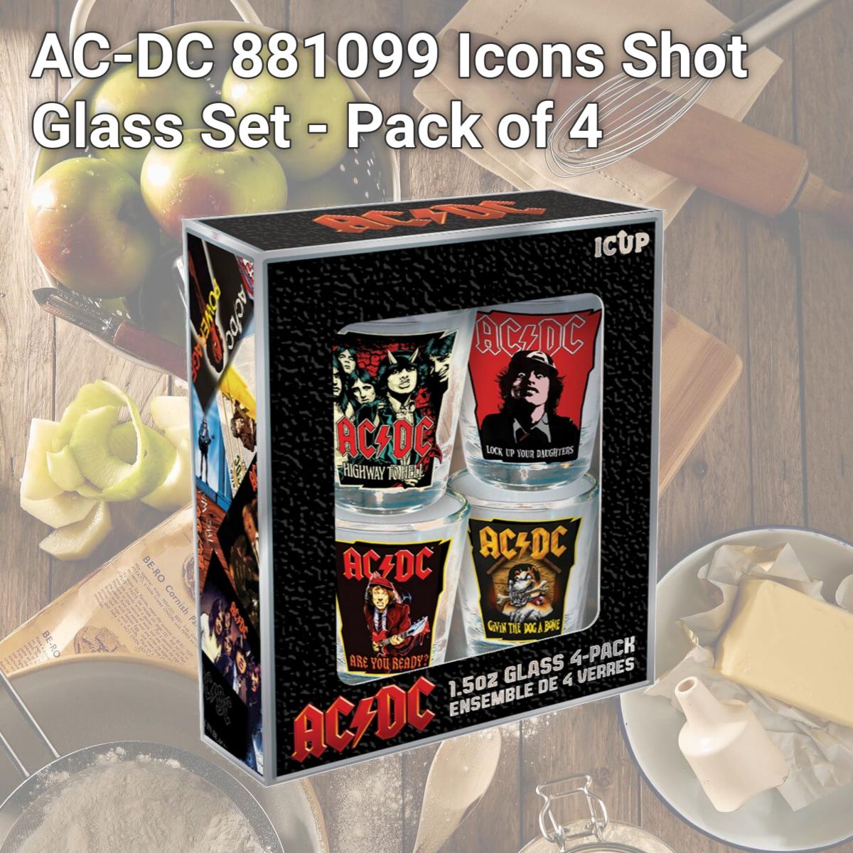 Picture of AC-DC 881099 Icons Shot Glass Set - Pack of 4