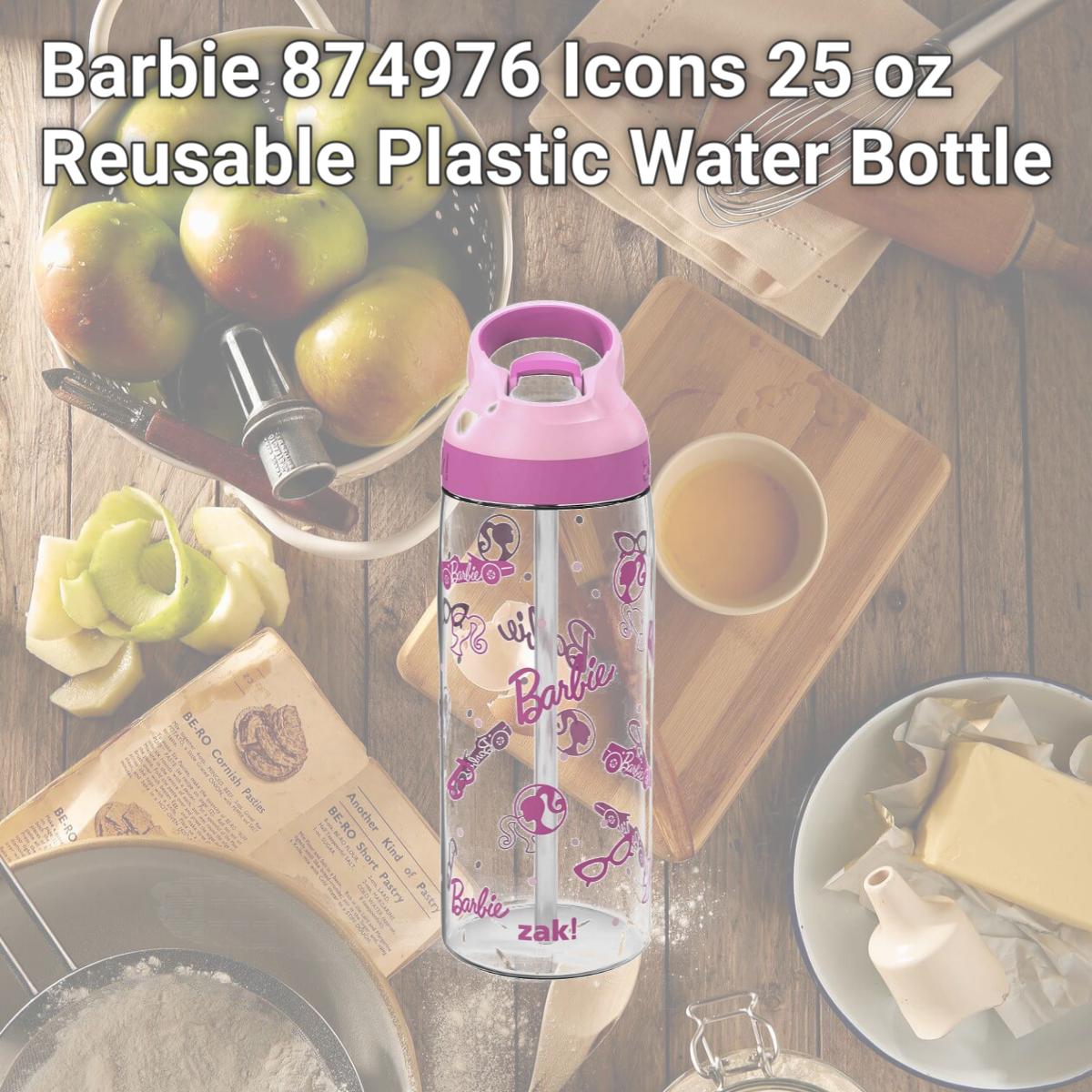 Picture of Barbie 874976 Icons 25 oz Reusable Plastic Water Bottle