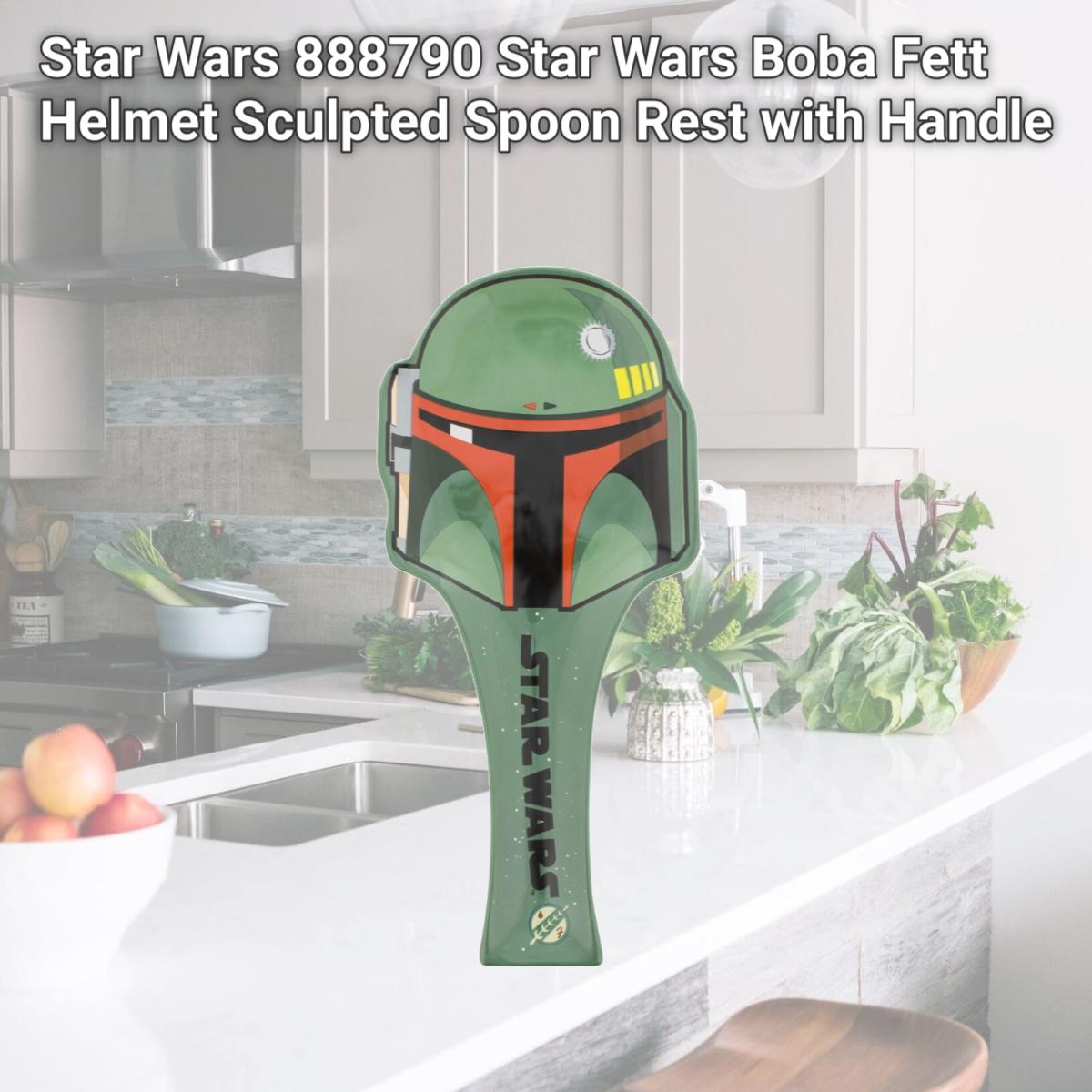 Picture of Star Wars 888790 Star Wars Boba Fett Helmet Sculpted Spoon Rest with Handle